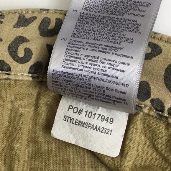 NYDJ Skinny High Rise Jeans Cheetah Denim - Picture 9 of 10